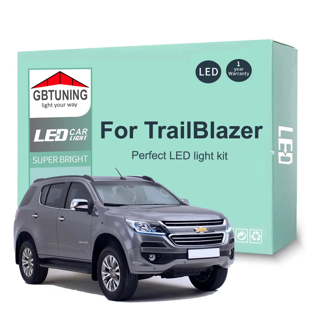 14-Piece LED Interior Light Kit for Chevrolet Chevy TrailBlazer 2002-2006 - Canbus Dome Map Door Trunk Bulbs | AUTOKI...