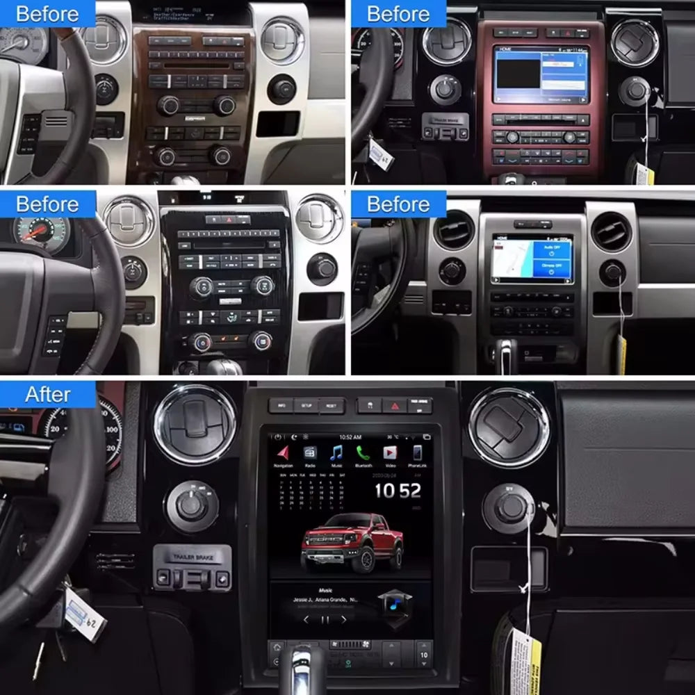 12.1 Inch Screen Car Radio For Ford Raptor 2014 F150 2013 for ford fx2 sport Android 13 GP