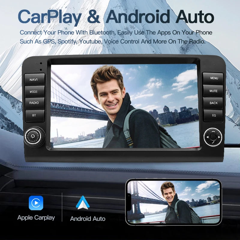 SZLELV 9inch For Mercedes Benz GL Class X164 ML W164 Android Auto Carplay Audio Bluetooth