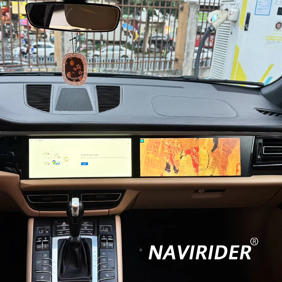 12.3+12.3inch For Porsche Macan 2014-2017 2din Car GPS Dual Android Screen Multimedia Vide | AUTOKITSHOP