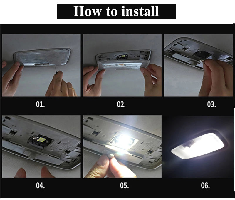 14Pcs Car Bulb Accessories For VW Volkswagen CC 2009 2010 2011 2012 2013 2014 2015 2016 2017 LED Interior Reading Dome Light Kit