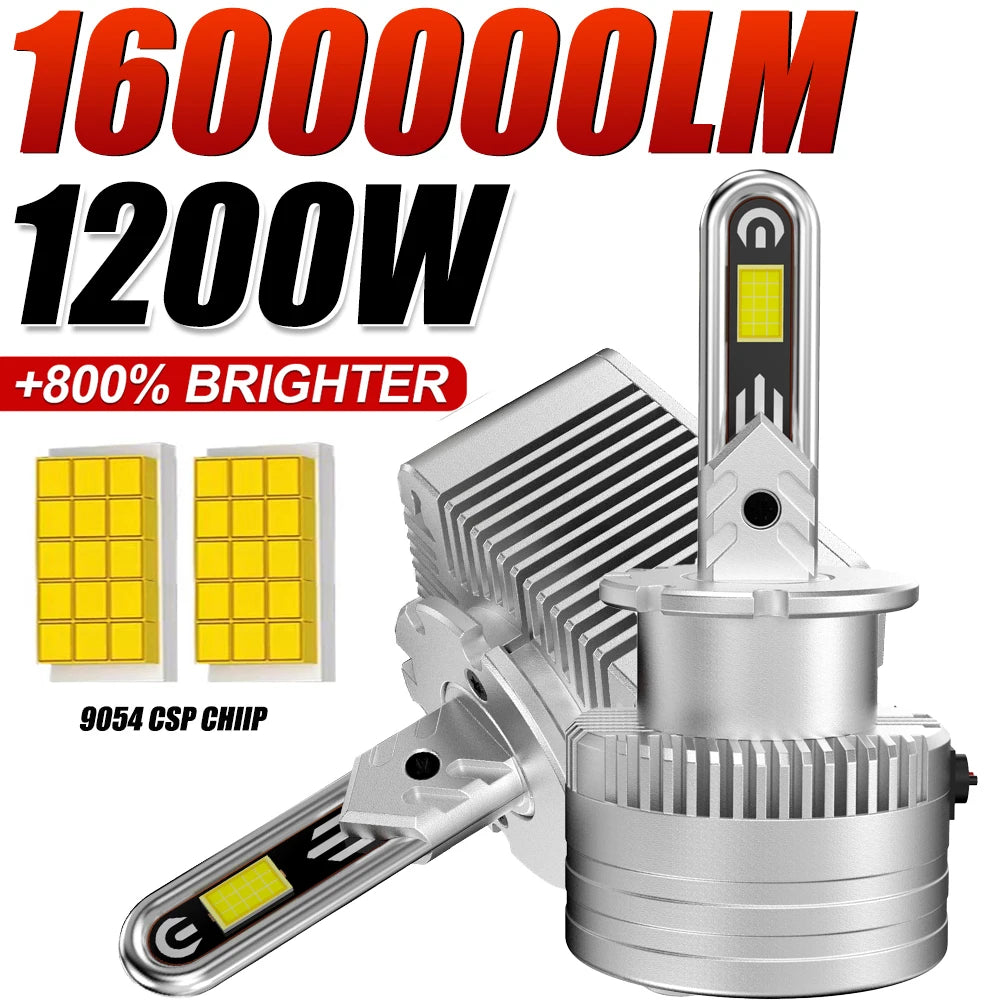 D1S D3S D2S D4S D8S LED Headlight Bulb for Car 12V 1600000LM Super Bright Auto Headlamp CA