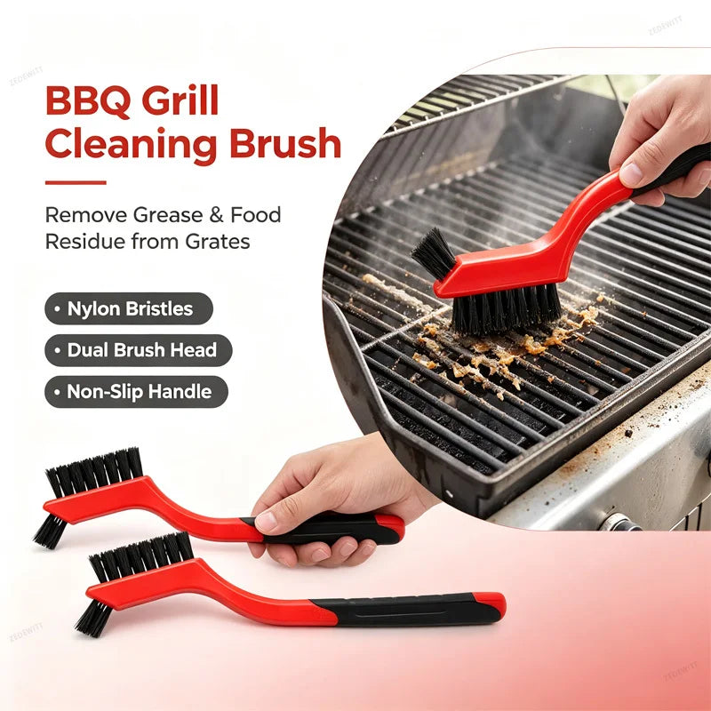 Multi Purpose Wire Brush Set Brass Stainless Steel Nylon For Holes Rust Removal Small Metal Brus - Automotive LED Light