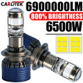 H7 H4 H11 LED Projector Lens Headlight H8 9005 9006 HB3 HB4 Car Bulb Canbus Turbo 6000K Hi
