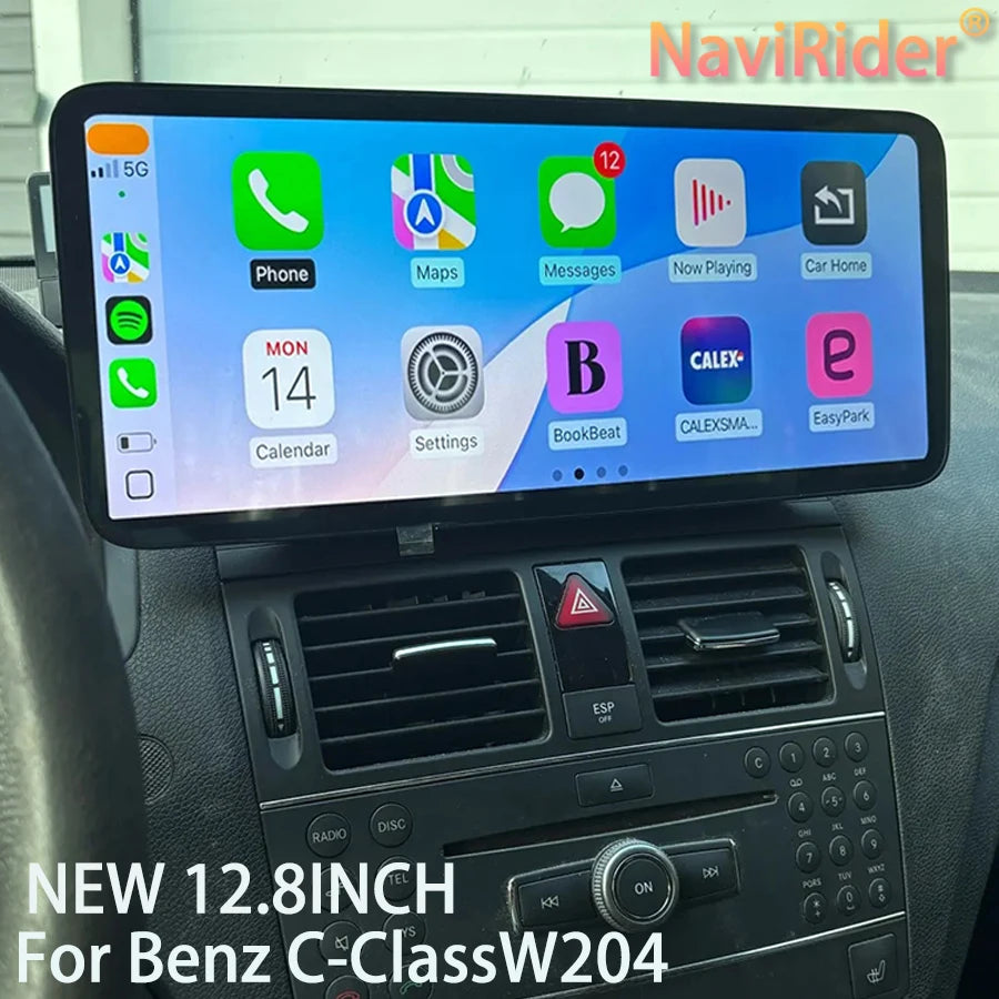 12.8inch Car Multimedia Player Screen For Mercedes Benz C Class W204 2008-2010 Auto Radio