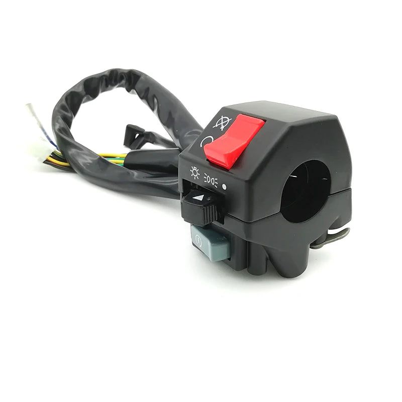 1Pair Black DC12V Motorcycles Bikes 7/8" Handlebar Low/High Beam/Horn Switch