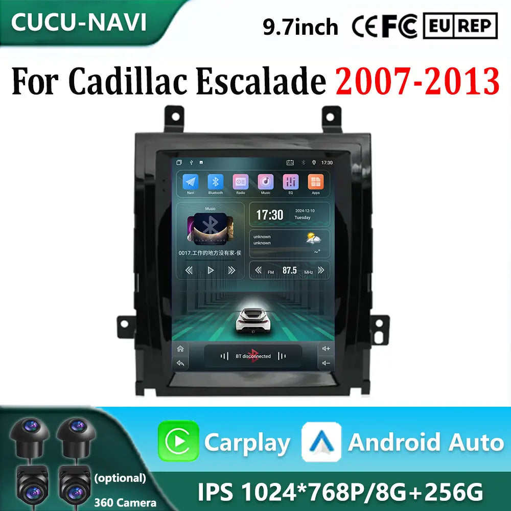 For Cadillac Escalade 2007-2013 Android Auto Carplay GPS Navigation 9.7" Car Stereo Multim | AUTOKITSHOP