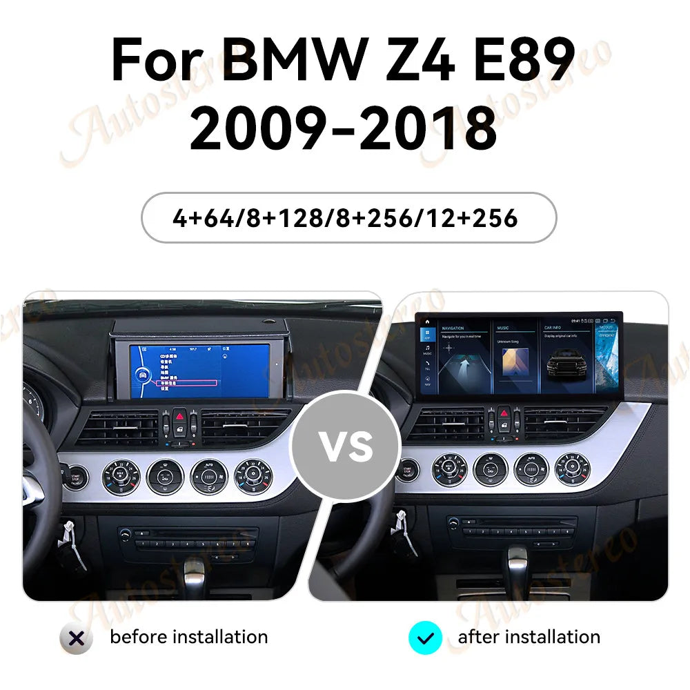 12+256 Carplay Android 13 For BMW Z4 2009-2018 Car Multimedia Player GPS Navigation Car Ra