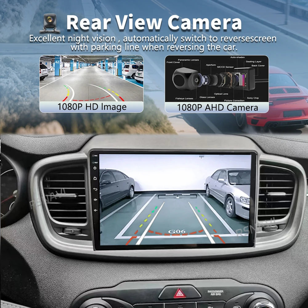 Android 16 For Kia Sorento 3 2014 - 2017 LHD 2K QLED Android Car Radio Multimedia Video Pl