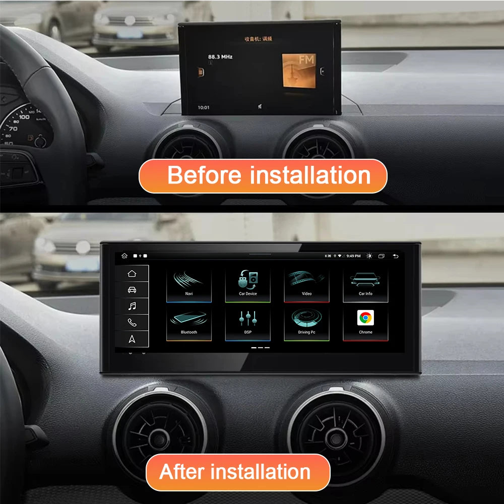 10.25INCH For Audi Q2 2018 2019 - 2021 Android 14 Auto Radio Car Multimedia Player Navi GP