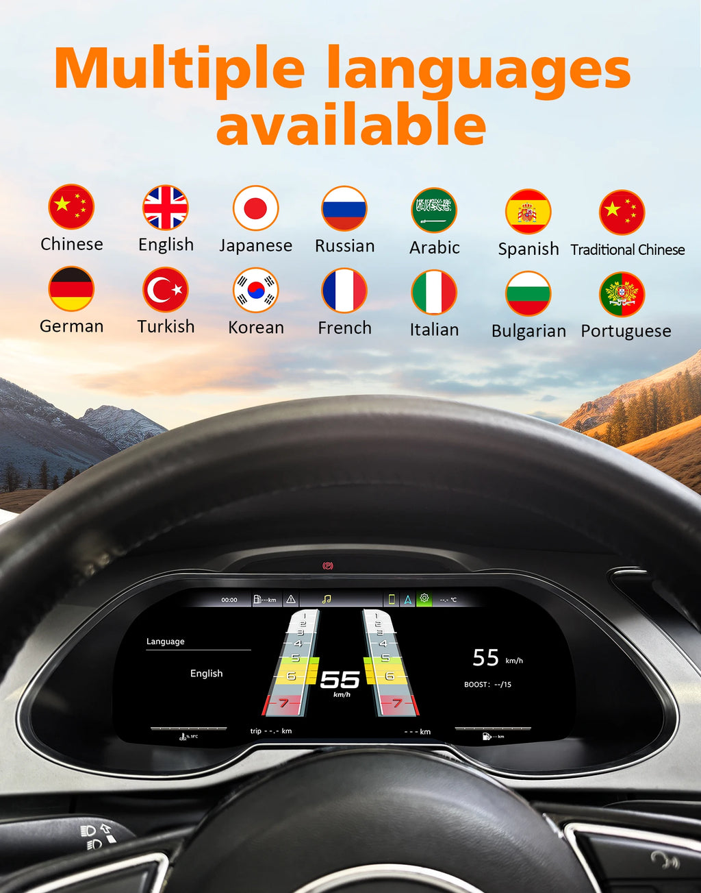 Car LCD Dashboard panel for AUDI A4 2013 - 2016 Digital Instrument ClusterVirtual Cockpit