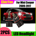2X 6500K White LED Headlights 3570 CSP Chips 20000LM Plug and Play For Mini Cooper 2009 20