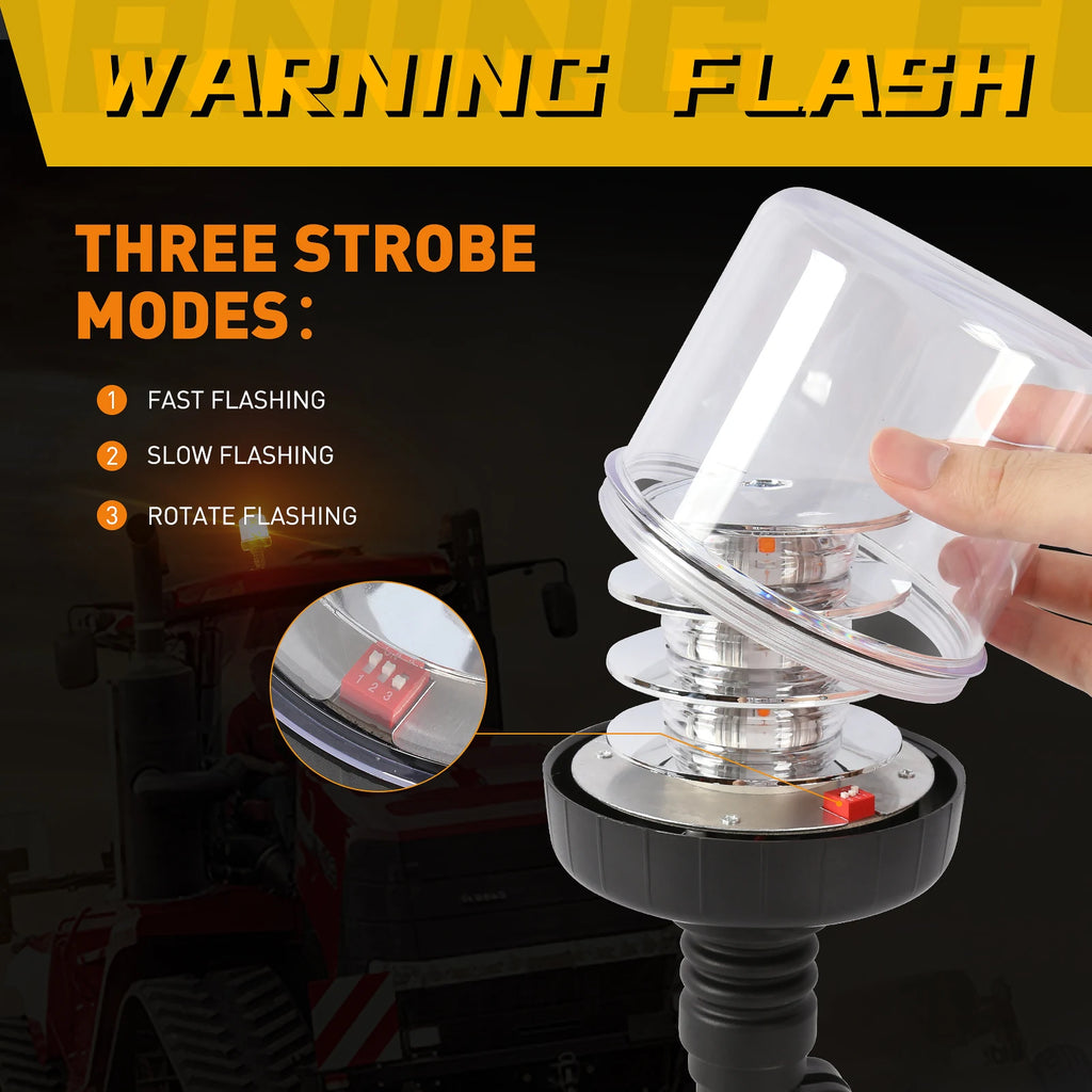 Emergency LED Strobe Light Car Truck Roof Top Warning Light Safety Yacht Flexible Rotate F | AUTOKITSHOP