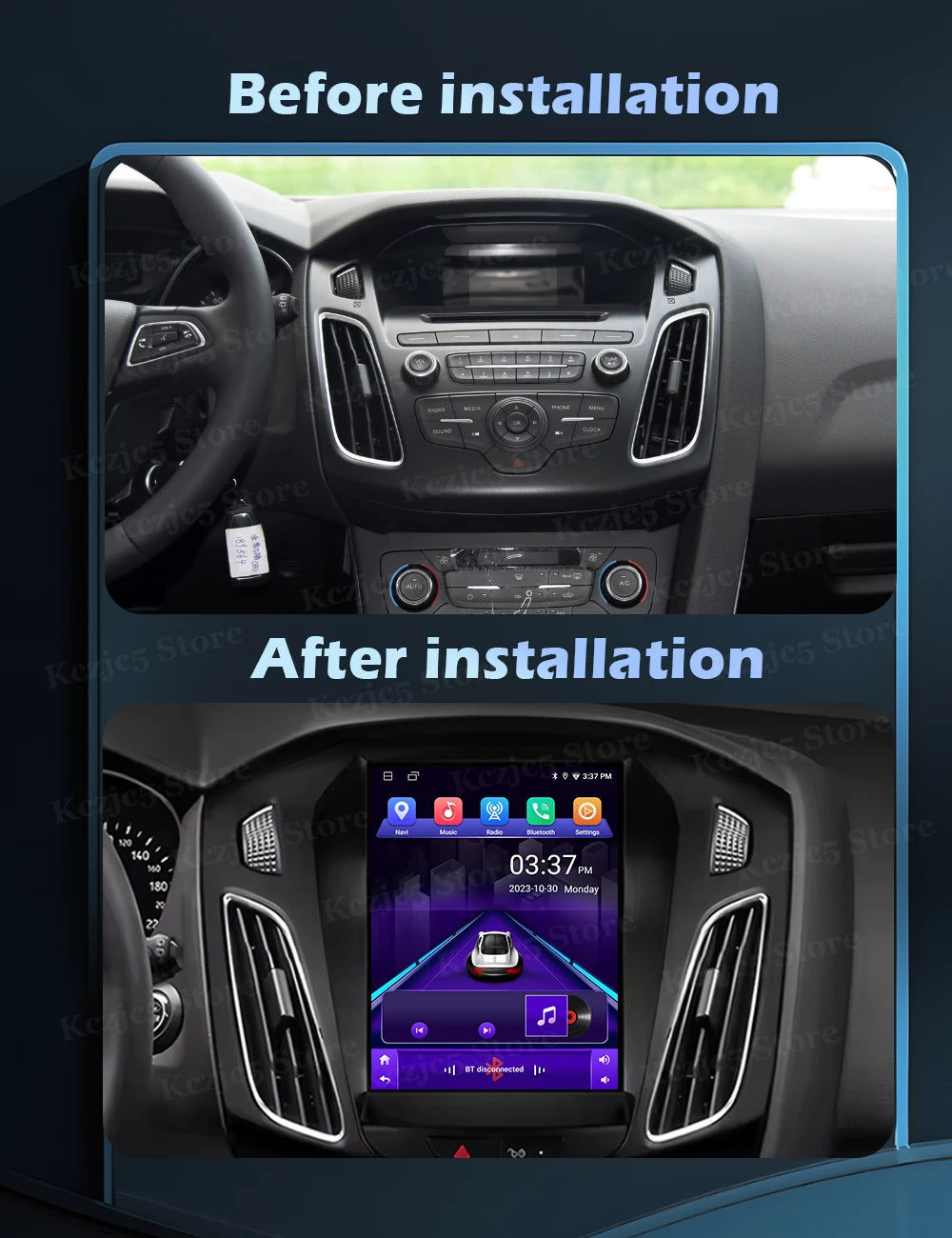 Wireless CarPlay Android 16 For Ford Focus 3 Mk 3 2011-2019 Car Radio Multimedia Player DS