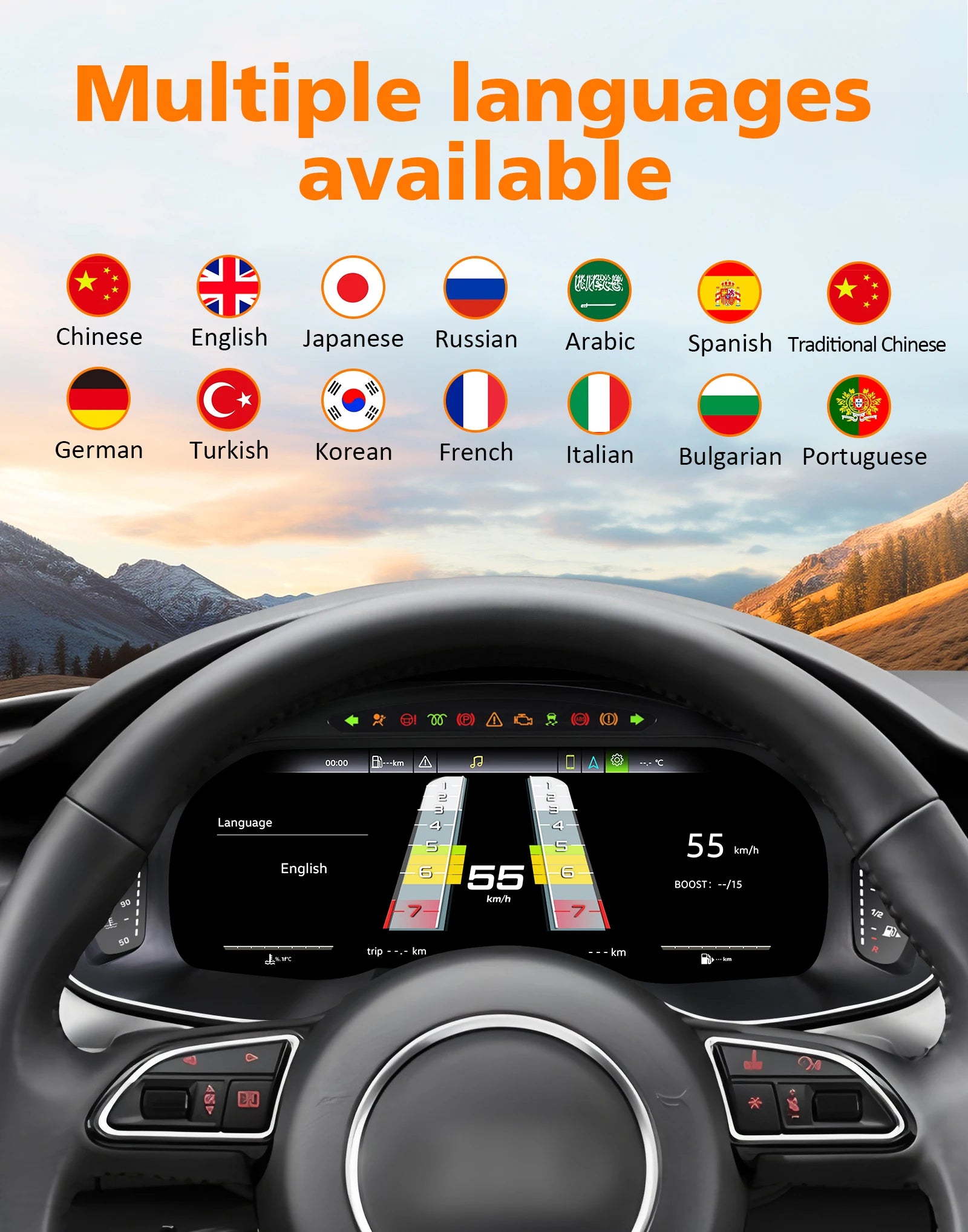 Car LCD Dashboard panel for AUDI A6 A7 2013 - 2018 Digital Instrument Cluster Virtual Cock