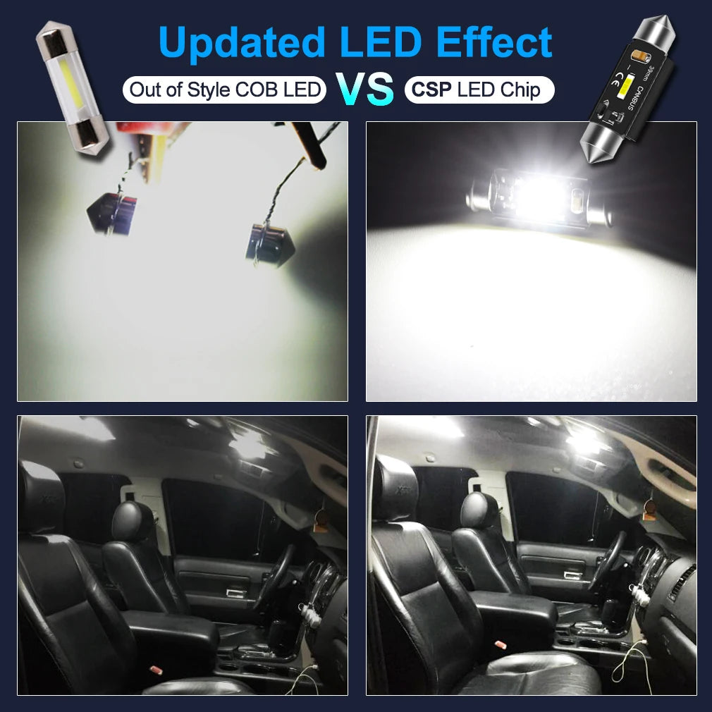 Canbus C5W C10W Led Bulb 31mm 36mm 39mm 41mm Car Festoon Light CSP 2000LM Interior Dome Re