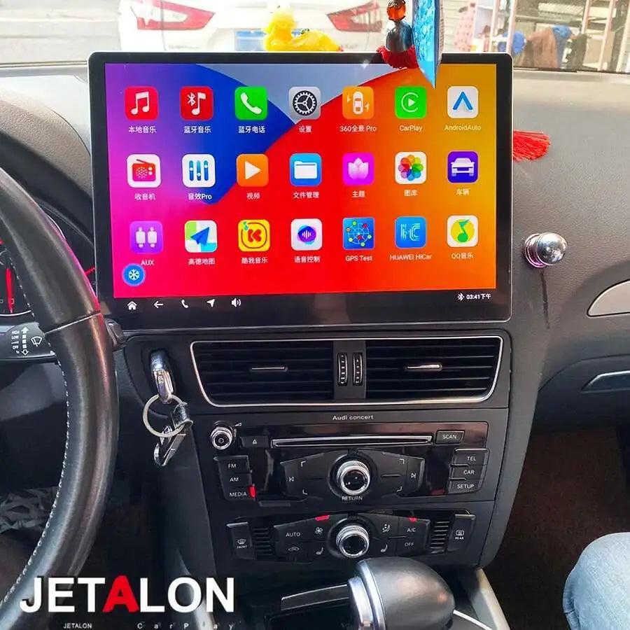 For Audi Q5 2009-2016 256GB Android 13 Screen Car Stereo WIFI 4G SIM Split Screen BT GPS N