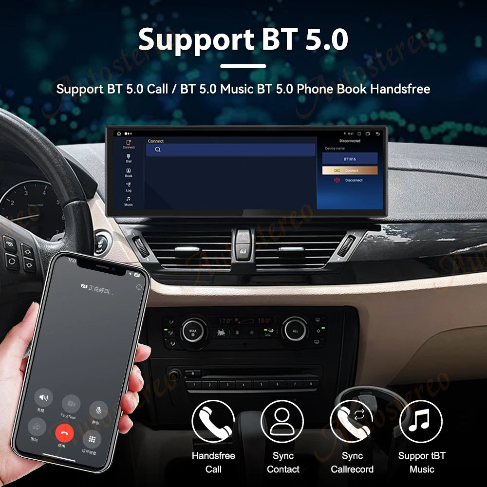 ID8 14.9 Inch Android 14 Carplay For BMW X1 E84 2009-2015 Car Multimedia Player GPS Naviga