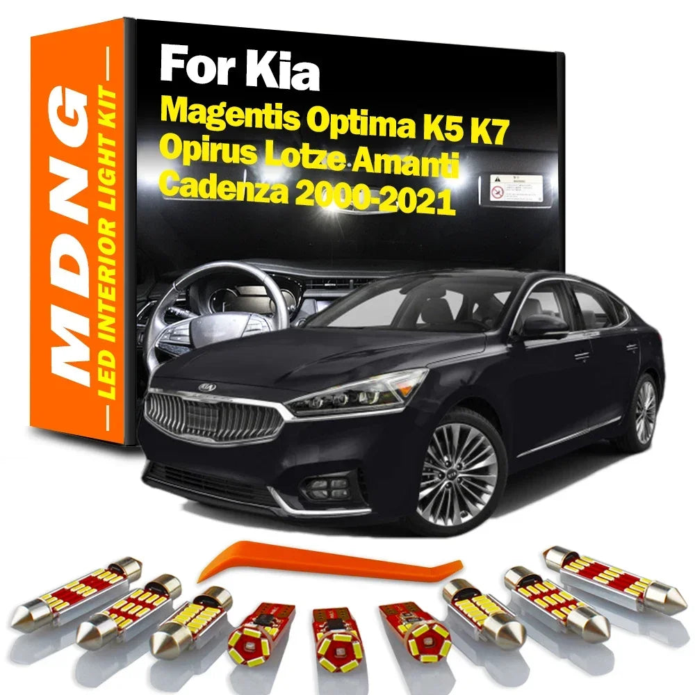 LED Interior Light Kit for Kia Magentis Optima K5 K7 Opirus Lotze Amanti Cadenza 2000-2021 - Canbus Dome Map Door Tru...