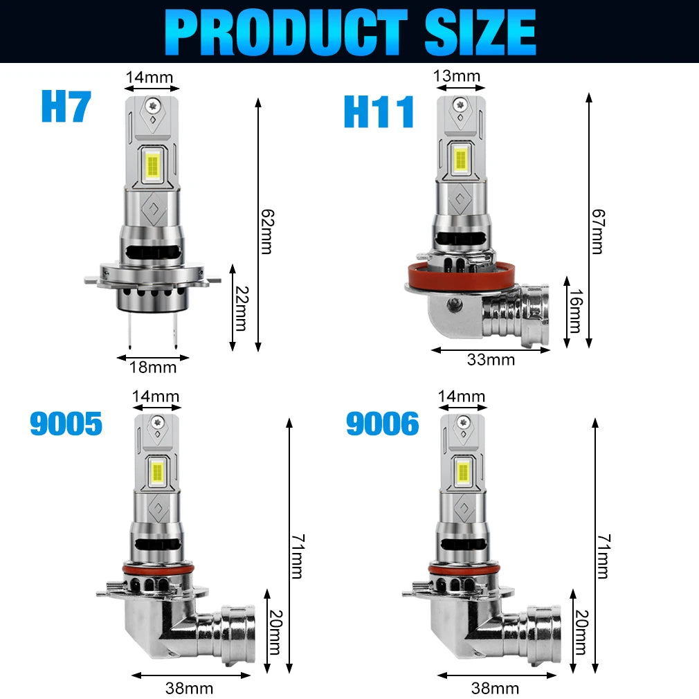 XSTORM H7 LED Headlight 9006 9005 Led Headlight Canbus H11 Light Bulbs for Car 12V 160W He