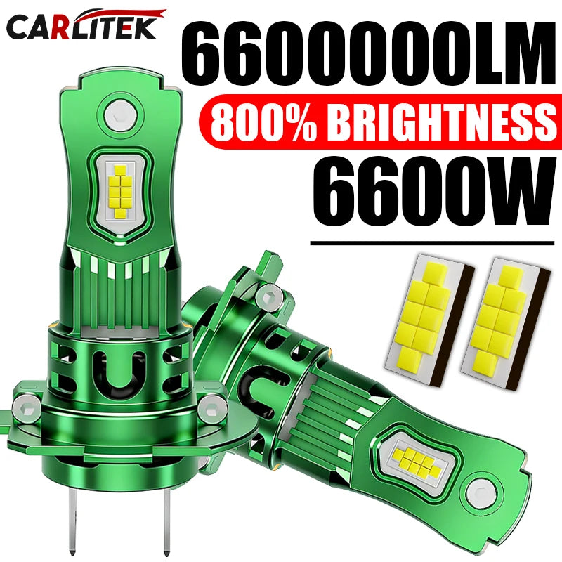 6600W High Power H7 H4 LED Bulb Turbo Headlight 6000K 4300K 12V 24V CSP H1 H11 LED Diode a