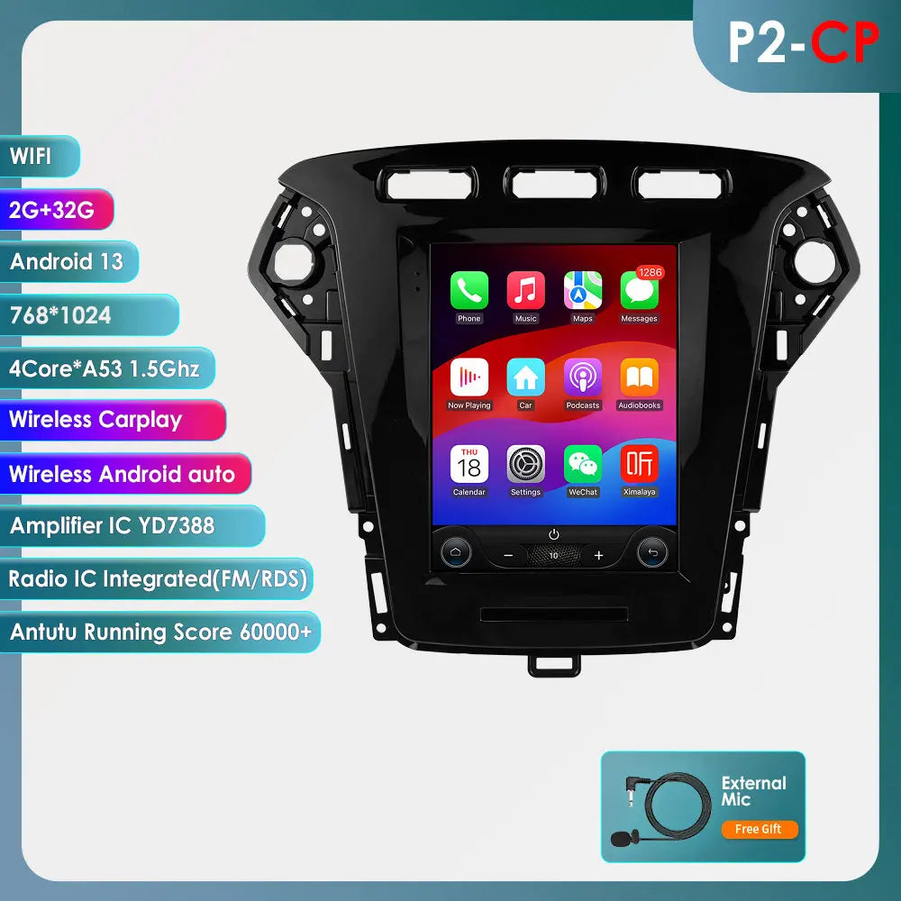 9.7"Android 13 Auto Car radio for Ford Mondeo mk4 Galaxy A/C 2011-2013 Multimedia player 4