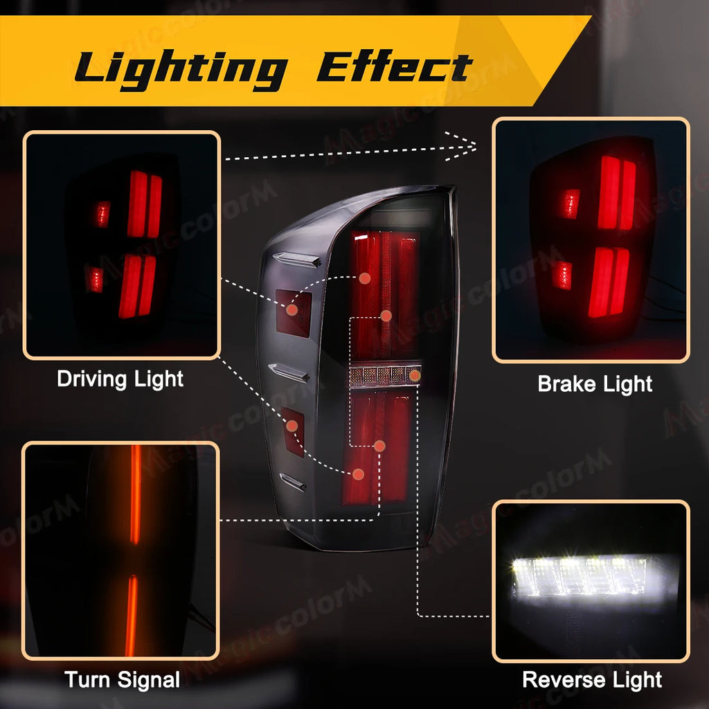 For Toyota Tacoma 2016 2017 2018 2019 2020 2021 2022 2023 Car Tail Lamps Rear Driving Brak | AUTOKITSHOP