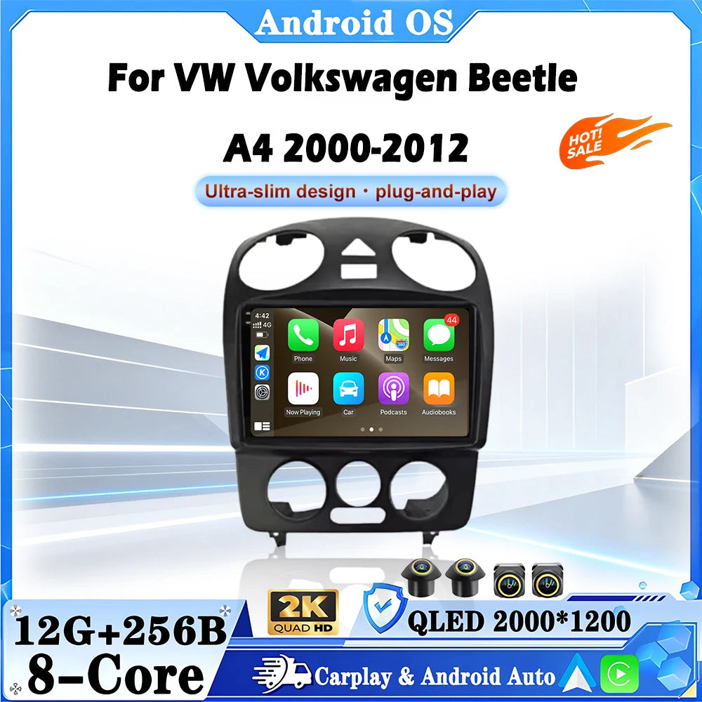 for VW Volkswagen Beetle A4 2000-2012 Car Radio Multimedia Player Android 16 Intelligent S
