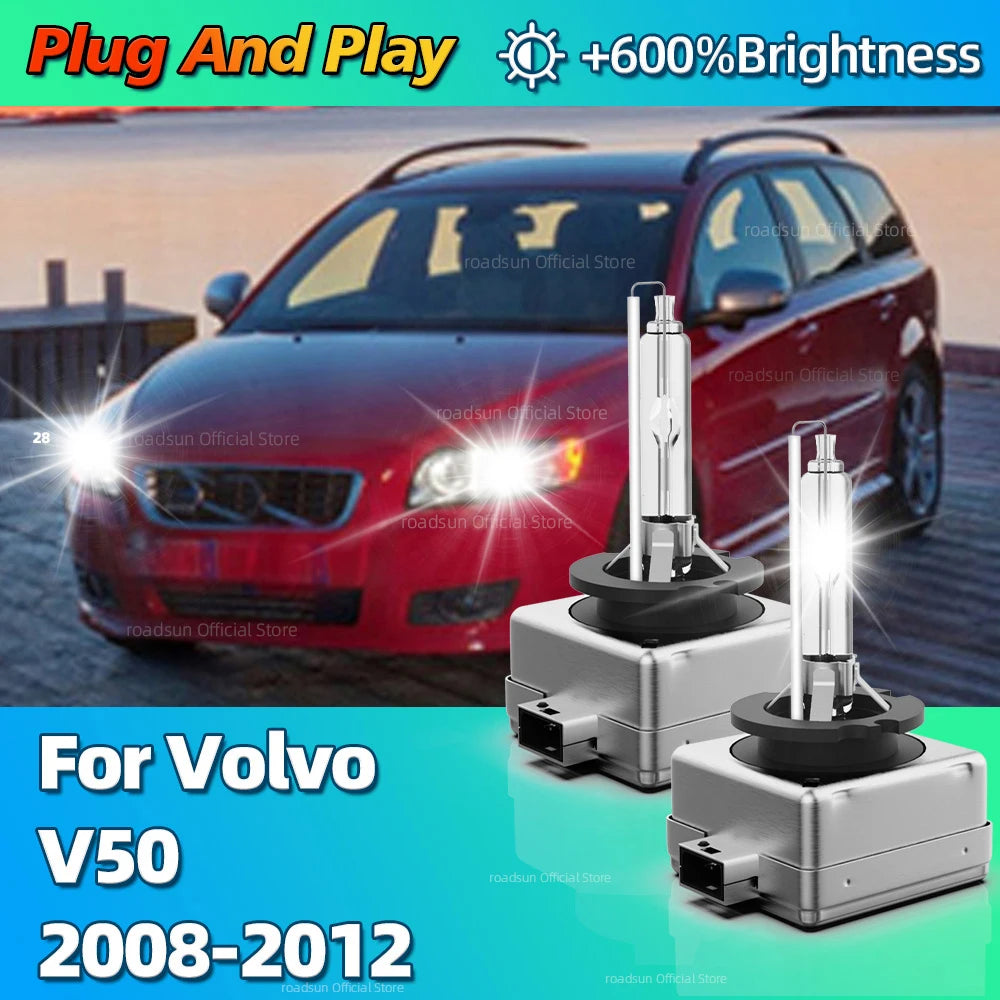 High Quality HID Headlight D1S Xenon Car Bulbs 12V 35W 6000K Auto Lamps For Volvo V50 2008