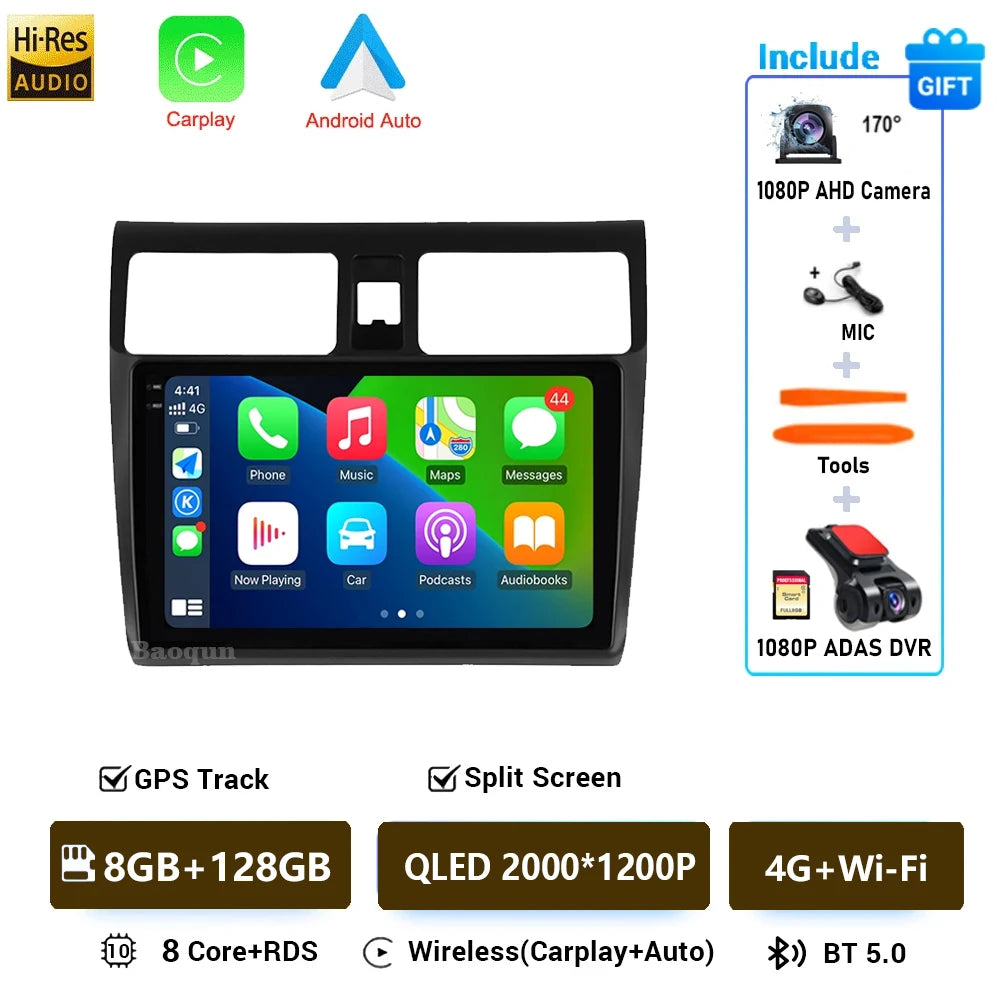Android 16 For Suzuki Swift 3 2003 - 2010 Car Radio Multimedia Player Carplay and Android