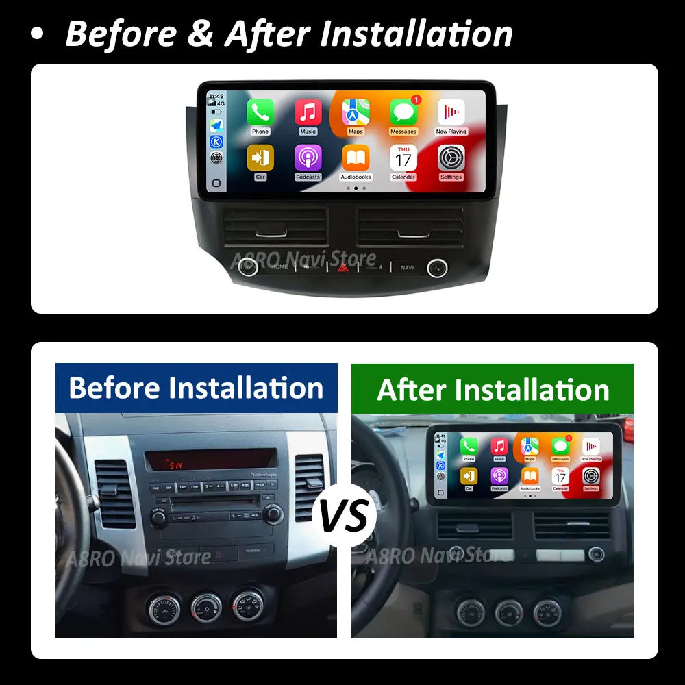 Car Multimedia Radio Player for Mitsubishi Outlander 2008 - 2015 Android 15 DSP Stereo Nav | AUTOKITSHOP