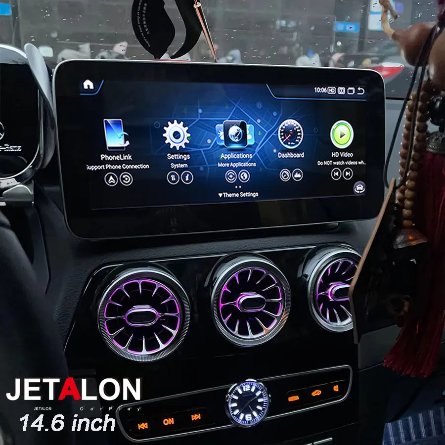 14.6'' 4K QLED Screen Android 14 Car Radio Stereo GPS BT Carplay Navigation Head Unit For