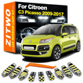 ZITWO 13Pcs LED Bulb Interior Map Dome Reading Light Kit For Citroen C3 Picasso  for C3 2010-2013 - Canbus LED Car Light