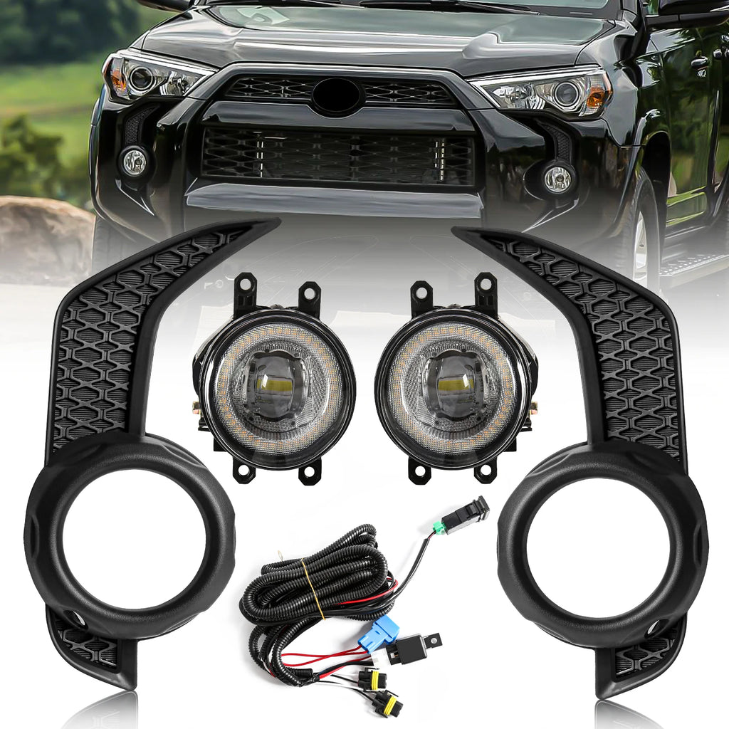 For Toyota 4 Runner 2014 2015 2016 2017 2018 2019 2020 2021 LED Fog Lamps Daytime Running  | AUTOKITSHOP