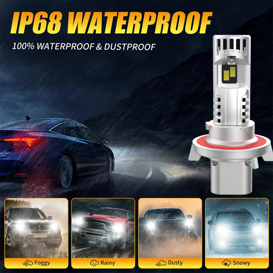 HB1 9004 9008 Car LED Headlight Bulbs 22000Lm H13 9003 H4 100W 9007 HB5 LED High and Low B