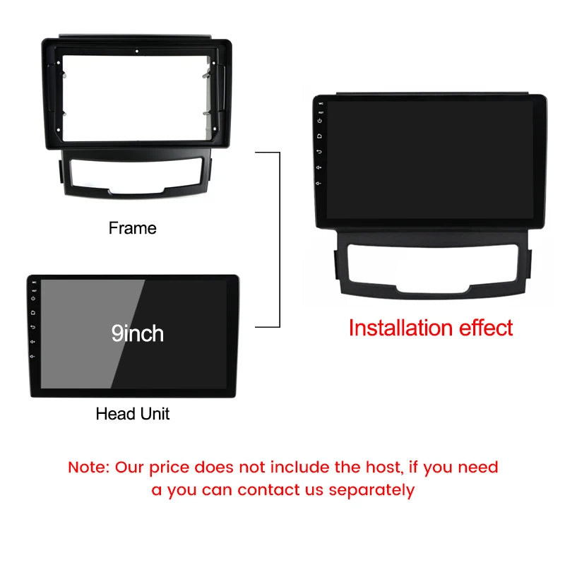 For SsangYong Korando Actyon 2010 2011 2012 2013 Android Radio Dashboard Panel Fascia Fram | AUTOKITSHOP