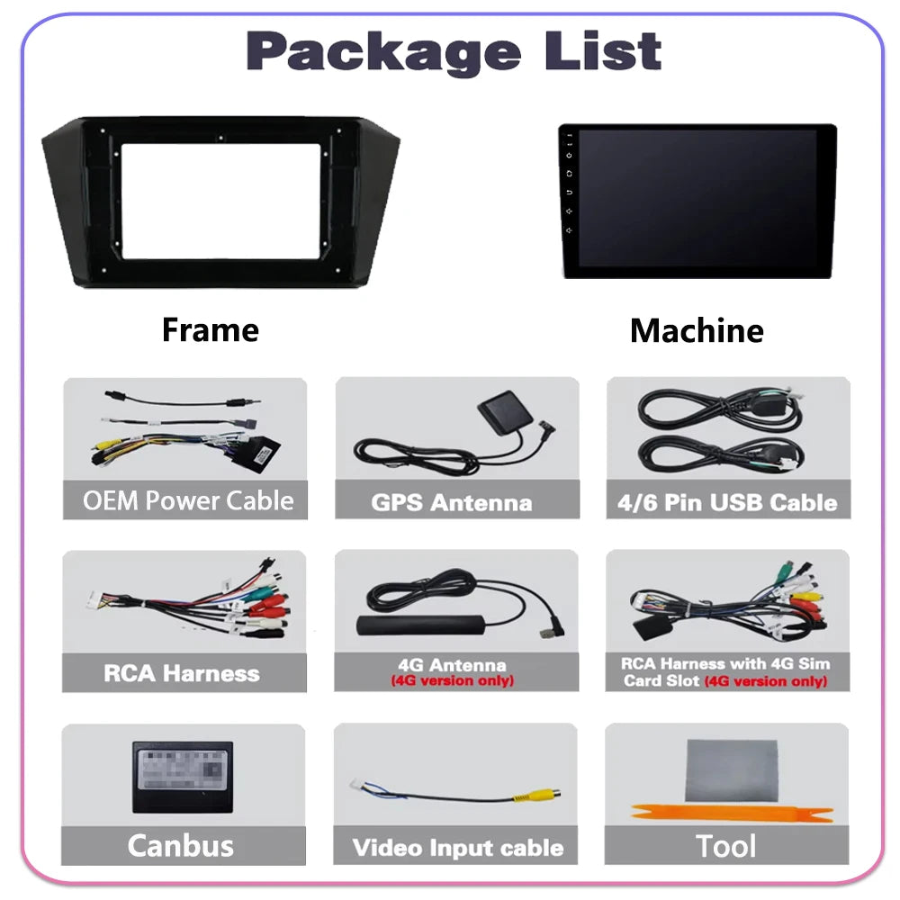 Android auto Carplay Stereo For Volkswagen VW Passat B8 2015 2016 - 2020 Auto Car Radio Mu