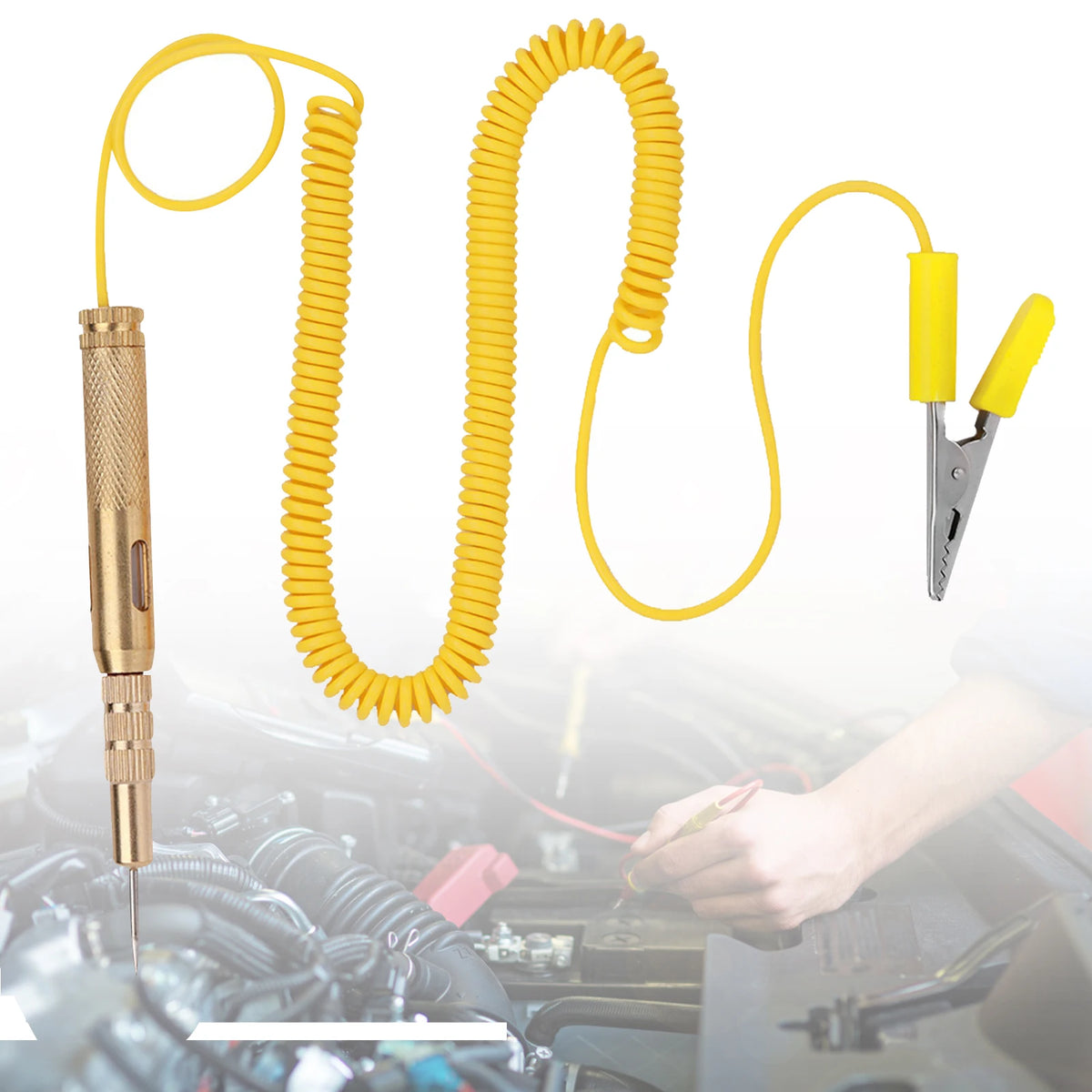 Auto Car Vehicle Circuit Tester DC 6V 12V 24V Light Bulb Voltage Test Pen Pencil Yellow - Canbus LED Car Light