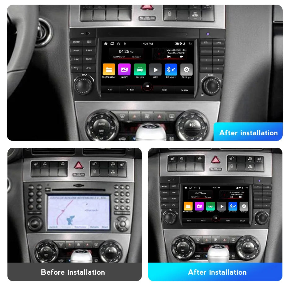 Android Auto Smart Systems Car Radio for Mercedes Benz W203 W209 C180 C200 C220 C230 2005- | AUTOKITSHOP