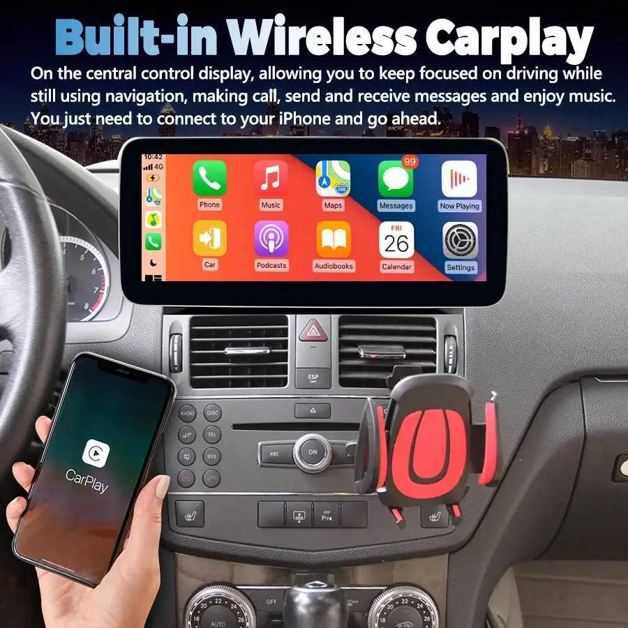 12.3" Android 15 Multimedia Video Player For Benz C Class W204 S204 C230 C180 C200 C260 20 | AUTOKITSHOP