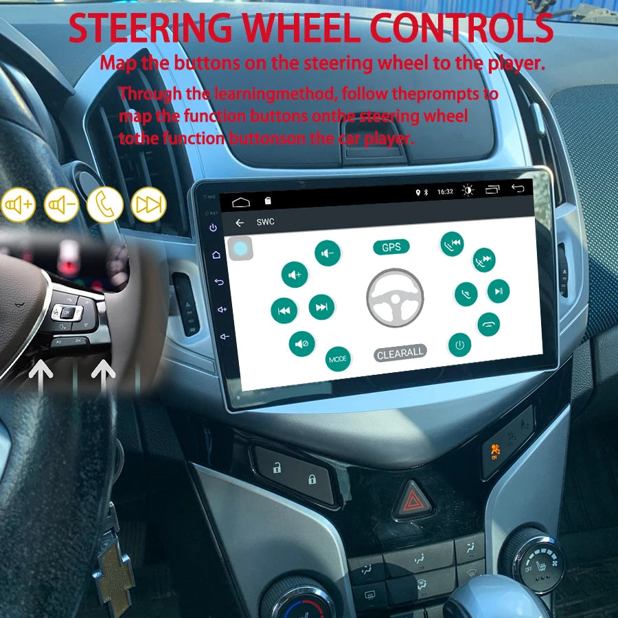 For Chevrolet Cruze 2012-2015 Android 14 Car Multimedia PlayerStereo Navi 128G Audio 360 C