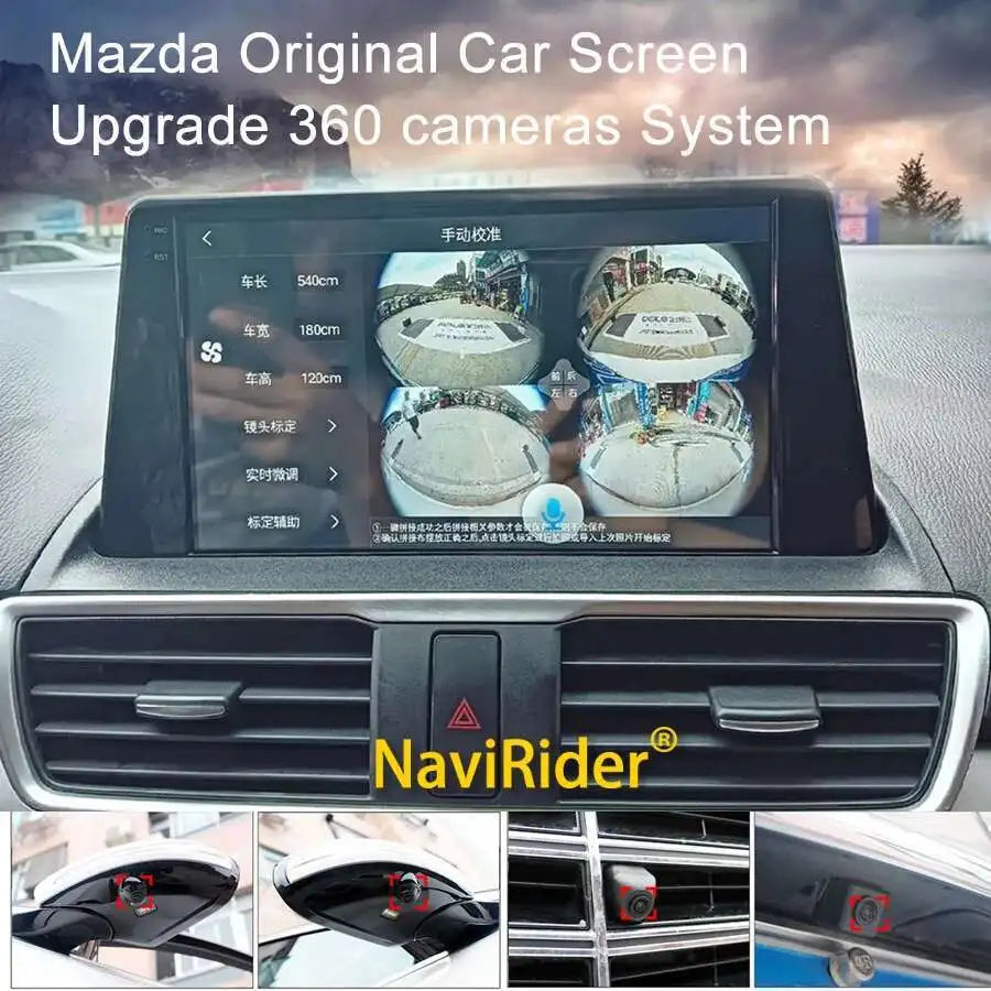 360 Camera Panoramic View Suit Original Monitor For Mazda CX-50 CX30 CX5 CX9 Android 14 Fr
