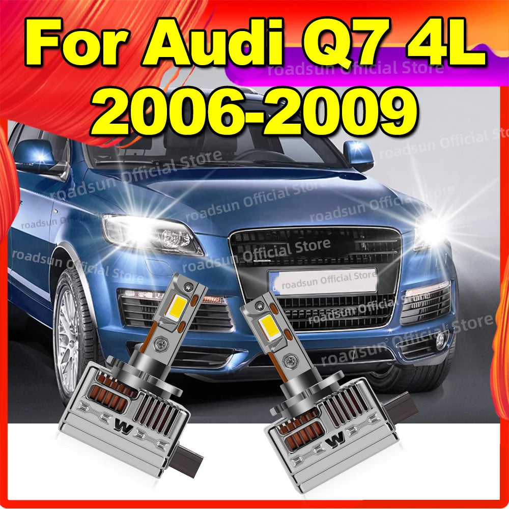 Led Headlight 50000LM Canbus Xenon Lamp Upgrade 6000K For Audi Q7 4L 2006 2007 2008 2009