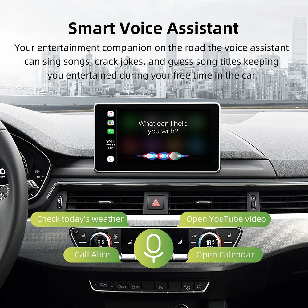 Wireless Carplay Module For AUDI A4, A5,Q5 2008-2018,6.5"/7"Screen with MMI 3G Platform Wi