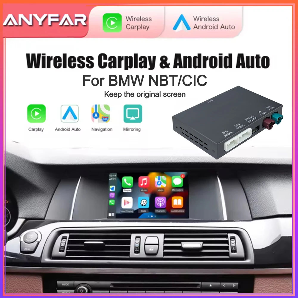 Wireless Android carplay For Bmw Mini CIC NBT R55 R56 R57 R58 R59 R60 R61 Clubman Countrym