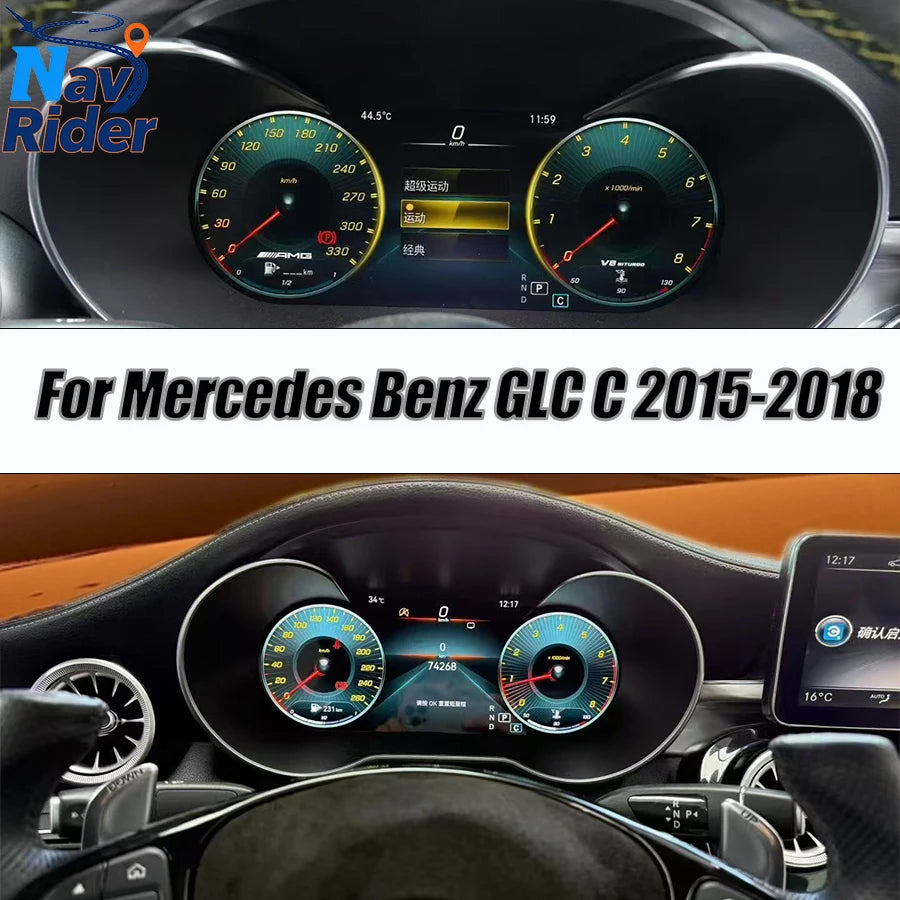 12.3" LCD Instrument Cluster For Mercedes Benz W205 GLC C-Class C Class X253 C180 C200 C22