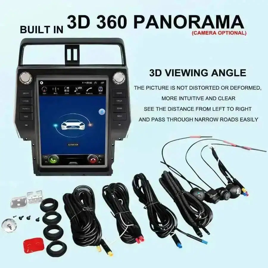 Android 15 DSP SIM Car Multimedia Video Player Head Unit For Toyota Land Cruiser Prado 201