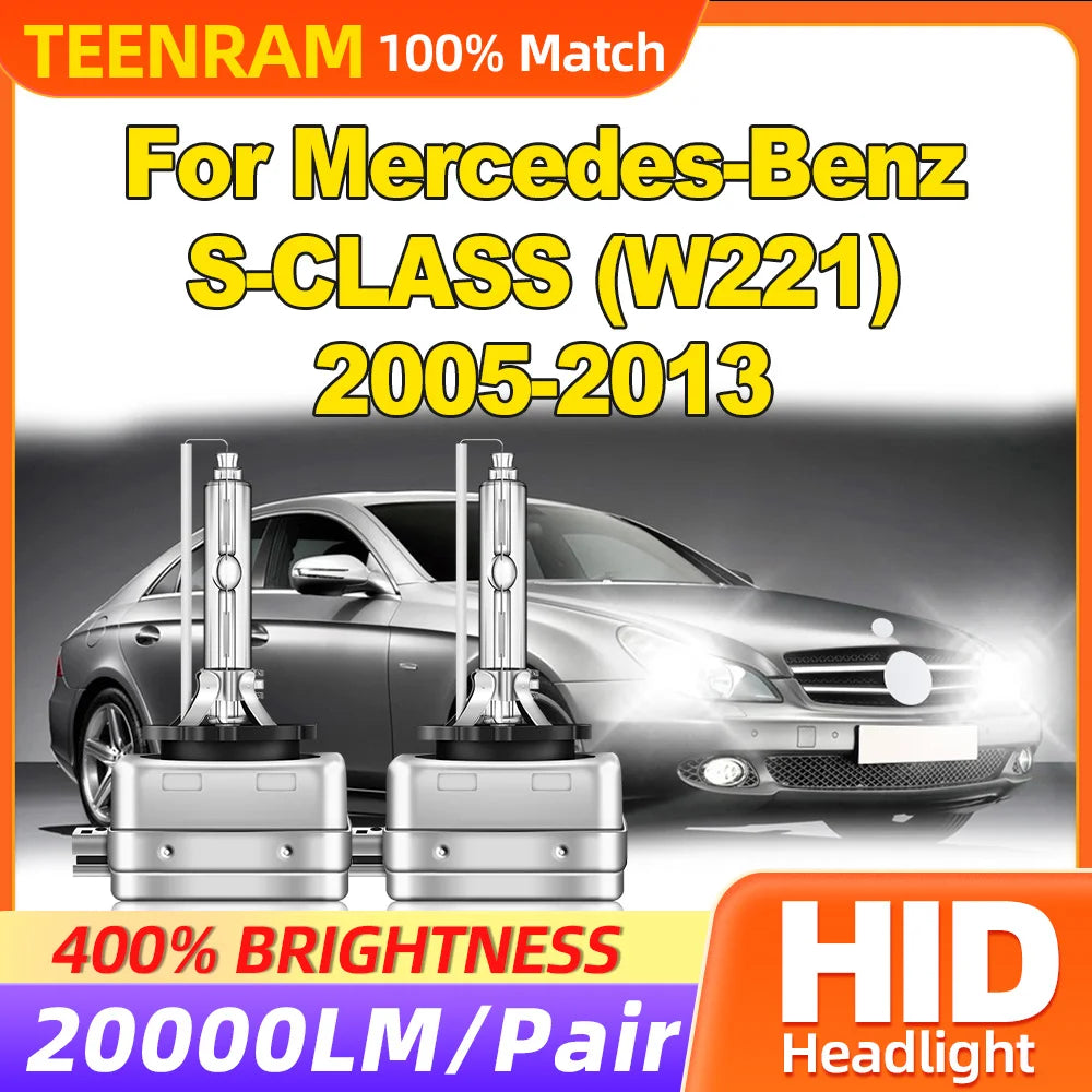 35W HID Xenon Headlamp Bulbs 20000LM Canbus LED Headlights 6000K White For Mercedes-Benz S