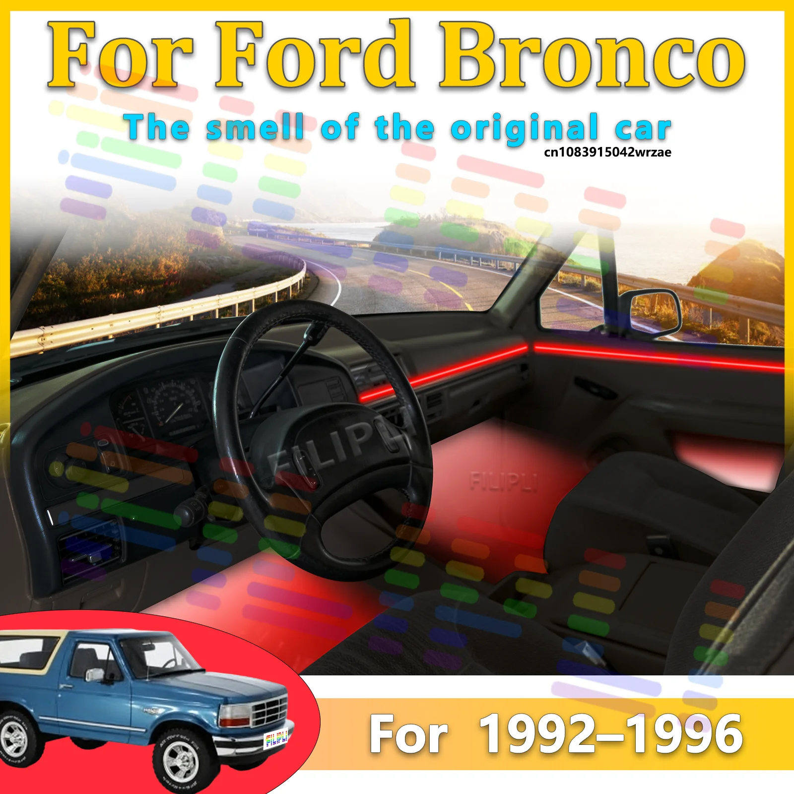 64 RGB - Neon Strip - for Ford 1992-1996 - App Control - Car Interior Lighting | AUTOKITSHOP