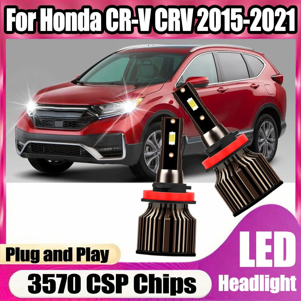 2X 3570 CSP Chip H11 H8 H9 LED Headlight High Power 20000LM 120W Car Turbo Light 6500K Whi